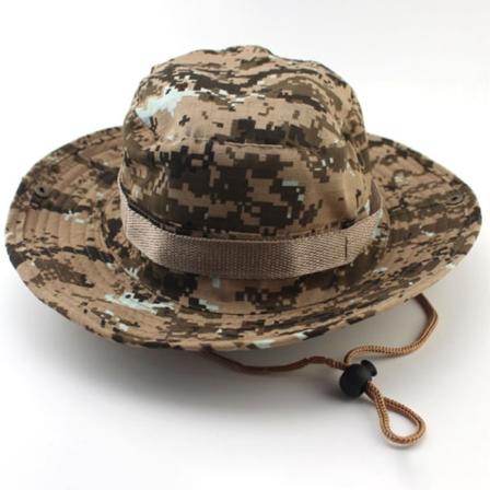 Mænd Casual Beanies Bred Stripe Cap Militære Camo Hatte - Perfet Brown - Digital Camo