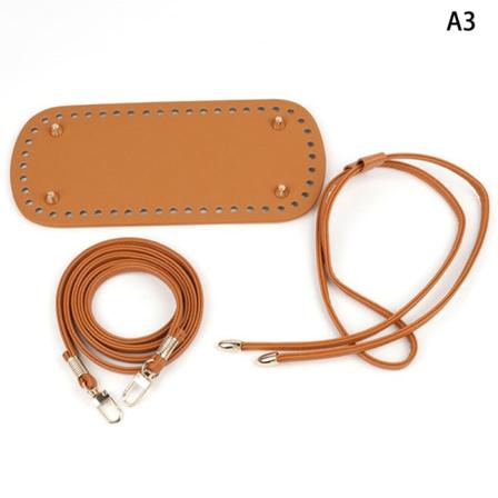 3st/ Set Väska Botten Shaper DIY Stickning Virkad PU Läder Handväska Base med bottenrem Sträng Hinkväska Tillbehör