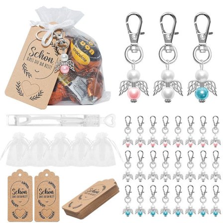 100 st Fest Bröllop Inbjudan Present Paket Ängel Vinge Berlock