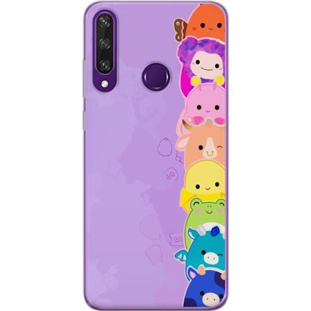 Kompatibelt Mobildeksel til Huawei Y6p Mørk silhuett av Jesus med tornekroner mot svart bakgrunn med sterk kontrast og hvit typografi