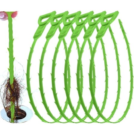 6 Pack Drain Clog Remover Plumbing Tool For Bathroom Shower & Bathtub