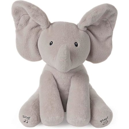 Baby Animeret Flappy Elefant Udstoppede Dyr Baby Legetøj Plys Til Baby Drenge Og Piger, Grå, 30 cm (Stilarter Kan Variere)