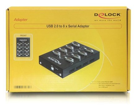 Delock USB 2.0 to 8 x Serial Adapter - seriell adapter - USB 2.0 - RS-232 x 8