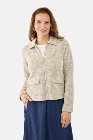 SIGNATURE - Let Jakke - Sand - Struktureret