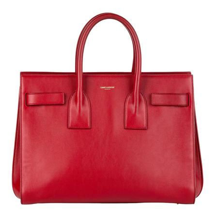 Saint Laurent Vintage Pre-Owned Day Tas Leather Satchel , Rood , Dames , Maat: ONE Size Vintage Tassen