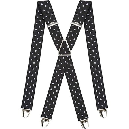 Breda, extra starka elastiska hängslen för män och 4 extra starka X