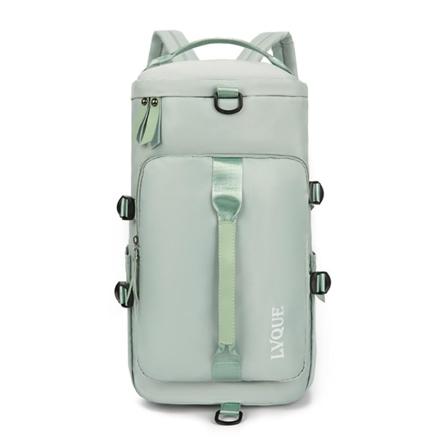 Nytt gymväska med skofack för män och kvinnor, resväska ryggsäck crossbody tote ryggsäck sportväska med stor kapacitet torr våt separation green