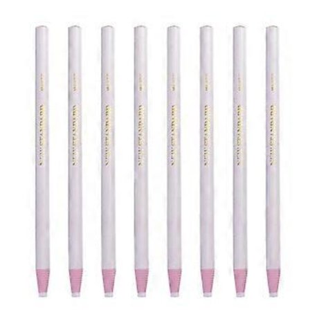 12 STK. Aftrækkelig Vokspen Nem at Fjerne Markør til Keramik Glas Klud Metal Træ Læder (Hvid)(Hvid)