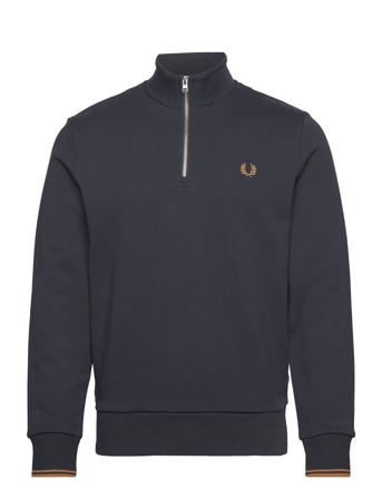 Half Zip Sweatshirt Tops Sweat-shirts & Hoodies Sweat-shirts Navy Fred Perry