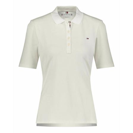 Tommy Hilfiger Women polo shirt regular fit short arm Hvid, Dame