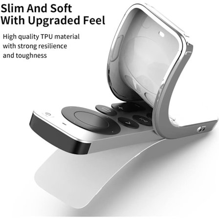 Apple TV Fjärrkontrollfodral (Transparent) 4k 2021 Mjuk TPU Skyddande Fodral