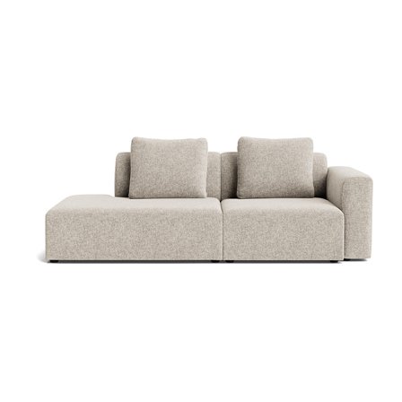 Como Lounge-Sofa, links | Open end in Genesis Grau/Beige, modern handgefertigt in Europa für hohe Qualität und Langlebigkeit, Höhe 83cm