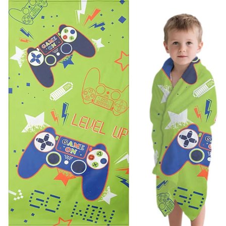 1-pakning - Badehåndkle for barn - Strandsett - Strandhåndkle for barn - Grønn - 80 x 150 cm