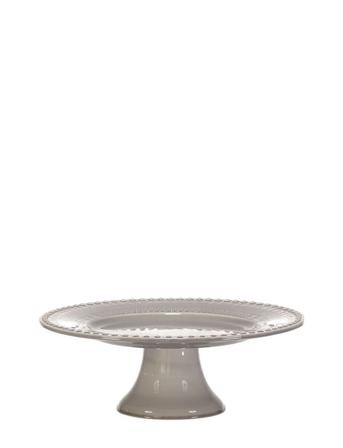 Daisy Cakeplate Large 35 Cm Home Tableware Serving Dishes Cake Platters Grå PotteryJo