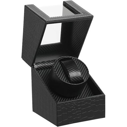 Luksuriøs selvroterende attachémappe, sort, med lydløs motor, batteri