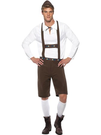 Oktoberfest Lederhosen Kostume Brun