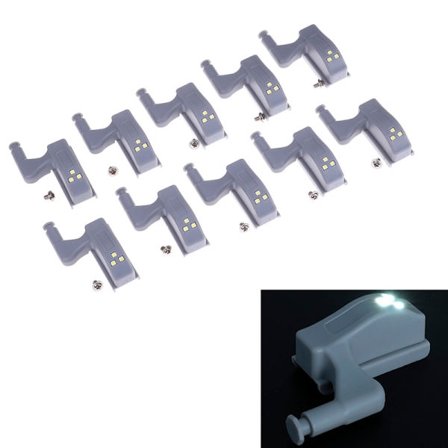 IC 10X Led Smart Sensor Lys Køkken Skab Garderobe Hvid