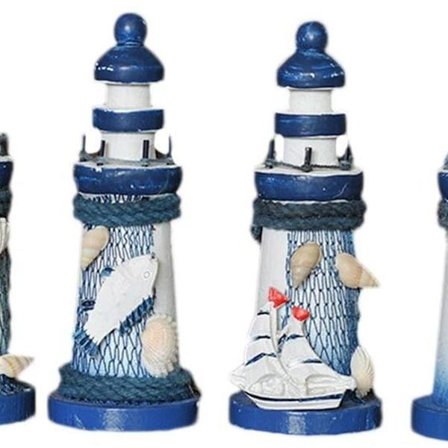 Fyr dekoration nautisk fyr harpiks fyr model miniature KLB