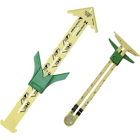 2-pakke 5-i-1 skyvelære med problemfri trekantlære