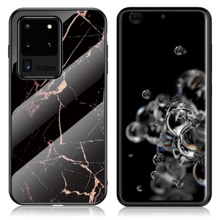 Fantasy Marmor Samsung Galaxy S20 Ultra skal - Svart/Guld