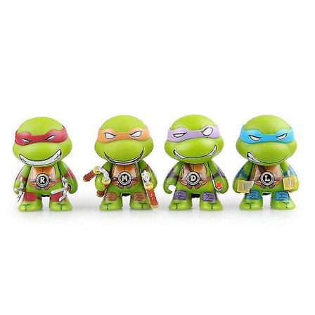 4 stk Teenage Mutant Ninja Turtles Tmnt Mini Action Figur Bil Dashboard Dcor