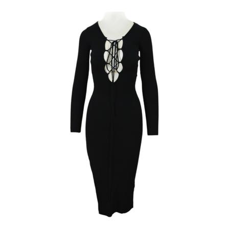 Patrizia Pepe Knitted Kjole Sort, Dame