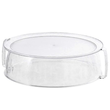 Hög Mikrovågsugn Glasskiva Lock Stänkskydd Med Handtag För Uppvärmning av Pasta Värmning av Rester