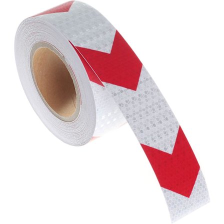 10Mx5cm Refleks Advarselstape, Reflektor Sikkerhedstape til Pil