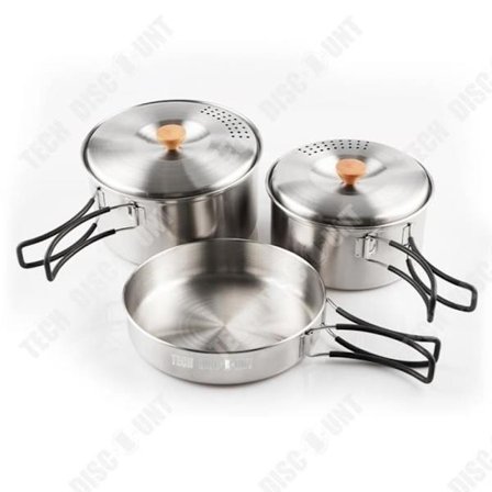 Campingkedel - TD - Stort kapacitet - Rustfrit stål 304 - 2.0L - 3-4 personer