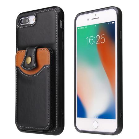 Kraftfullt Skal Med Kortfack - Iphone 8 Plus Svart