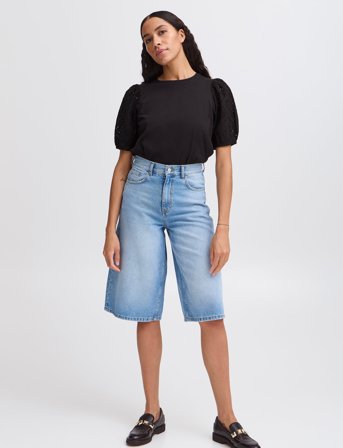 b.young Bysummer Puff Sleeve Tee - - Black - XS