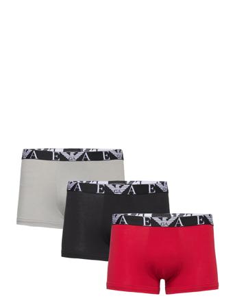 Men's Knit 3-Pack Trunk Boksershorts Svart Emporio Armani*Betinget Tilbud