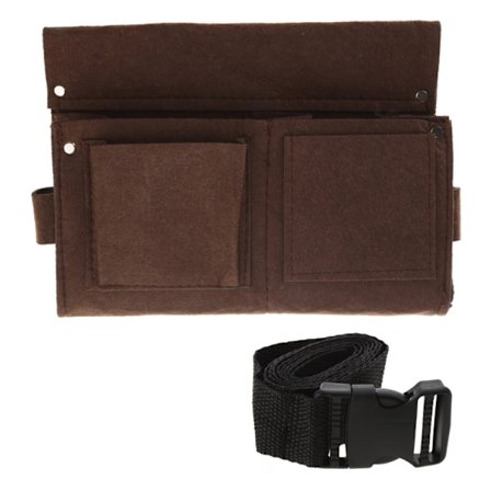 Verktøyveske i lerret med flere spikerlommer for trearbeid, spikerlomme for midje, verktøyoppbevaring med justerbart belte