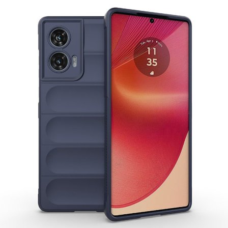 SKALO Motorola Edge 50 Fusion Rugged Bumpers TPU-Skal - Mörkblå