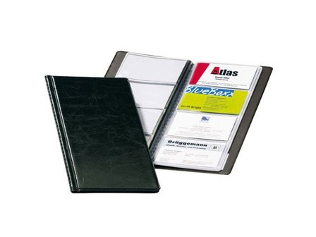 Durable Visitkortsbok, VISIFIX, 57 x 90 mm, för 96 kort, svart - Lyreco - Kontorsmaterial - Till skrivbordet - Visitkortspärmar