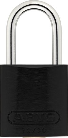 ABUS 72/30 Hengelås 64,5 x 32 mm, aluminiumoksidert Svart, Dør- & vindusbeslag