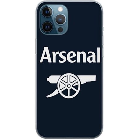 Yhteensopiva Puhelinkuori Apple iPhone 12 Pro Arsenal FC logo - tummansininen ja valkoinen muotoilu klassisella tykillä, täydellinen urheilufaneille