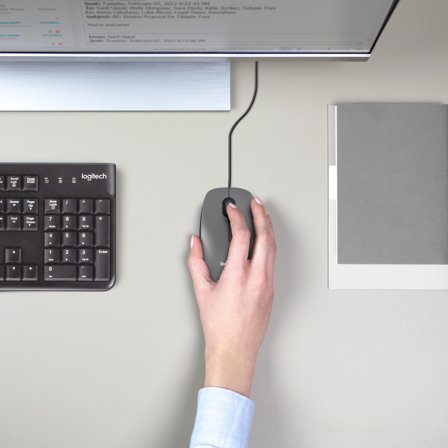 Logitech M100 - mus - full størrelse - USB - svart