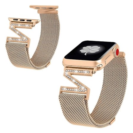 Apple Watch Series 5 44mm Z-Formet rhombus rustfrit stål Urrem - Guld