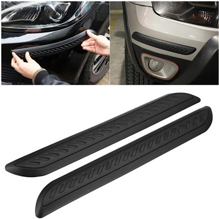 2 stk. ridsefast kofangerbeskyttelse, antkollisionsmærkater til bilkarosseri, universelle dekorative lister, kantbeskyttelse til de fleste biler