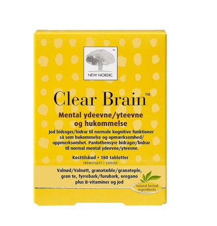 New Nordic Clear Brain 180 tabl., Helse & Madvarer, Kosttilskud, Hjerne / Hukommelse