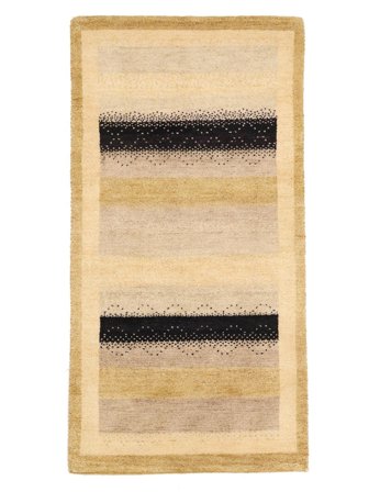 Handgeknoopt Gabbeh Indiaas Fine Vloerkleed 73X140 Wol Oranje/Beige Klein
