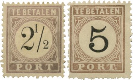 Suriname 1886-1888 - NVPH P1/2 - Ubrugt