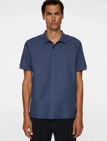 J. Lindeberg Devon Jacquard Polo - Navy - XXL