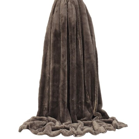 Riva Home Empress Faux Fur Throw 140 x 200cm Taupe
