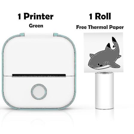 Phomemo T02 Mini-tulostin Kannettava tulostin L mp tulostus Tarra Langaton Musteeton Taskutulostin Itseliimautuva Etiketti-tulostin -ys Green Printer