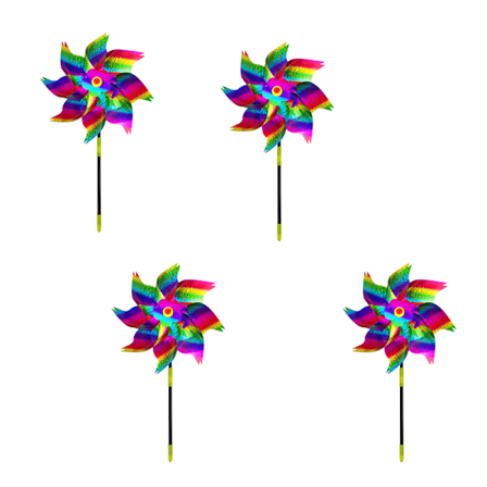 Fugleskræmme Dekoration, 4 stk. Reflekterende Vindmøller, Anti-Fugl