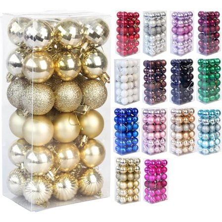 36 kpl joulukuulasetti, särkymätön joulukuusikoriste, joulukuula, joulukoriste, hääjuhlan koriste, kulta