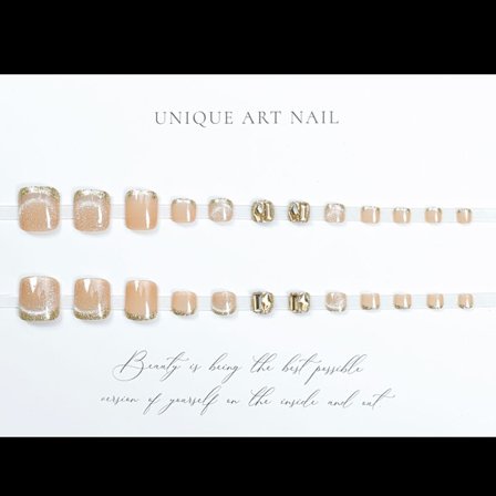 Brun kattöga full diamant tånagelplåster - 24 stycken