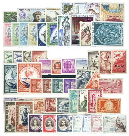 Monaco 1941-73 - Sammenstilling luftpost - Postfrisk